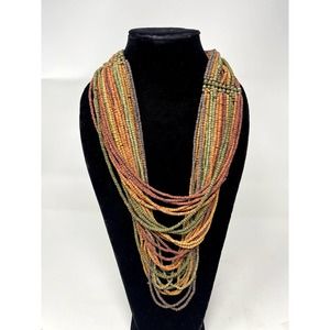 Vintage Multicolor Beaded Necklace